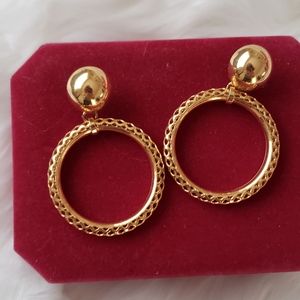 Gold 2 inch earrings